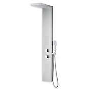 ANZZI Expanse Heavy Rain Shower Panel System in Brushed Steel