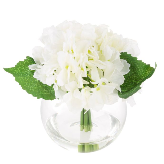 Pure Garden Artificial Hydrangea Floral Arrangement in ...
