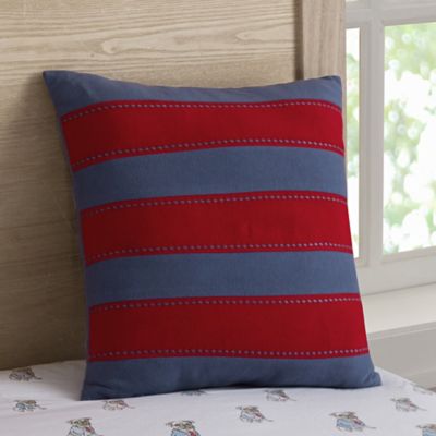 red and navy throw pillows