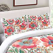 Laural Home&reg; Bohemian Poppies Standard Pillow Sham in Pink