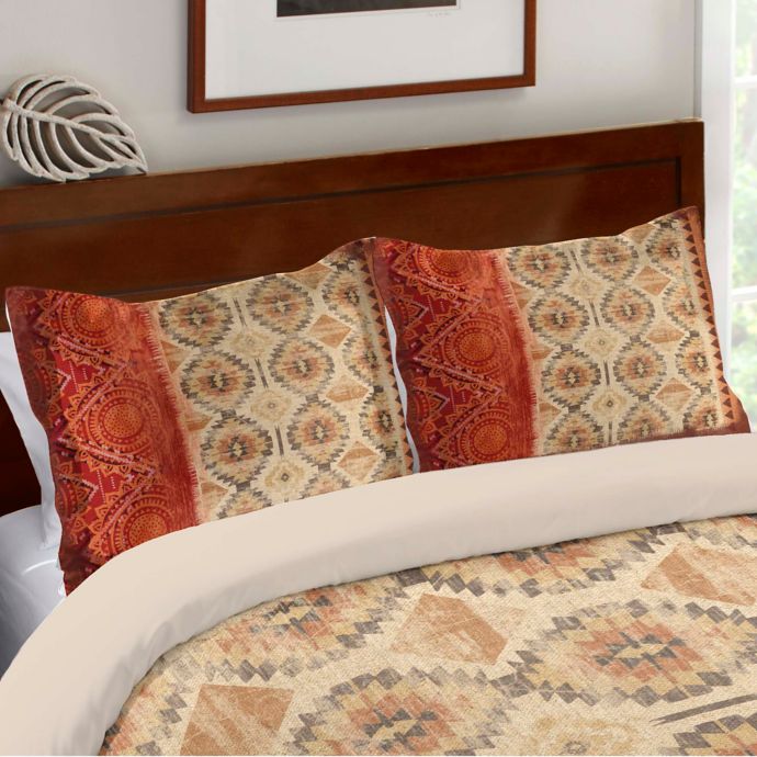 Laural Home® Southwest Medallion Standard Pillow Sham in Red Bed Bath