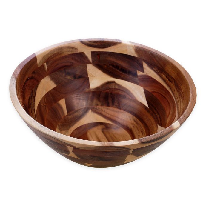 Certified International Acacia Wood Large Serving Bowl Bed Bath and