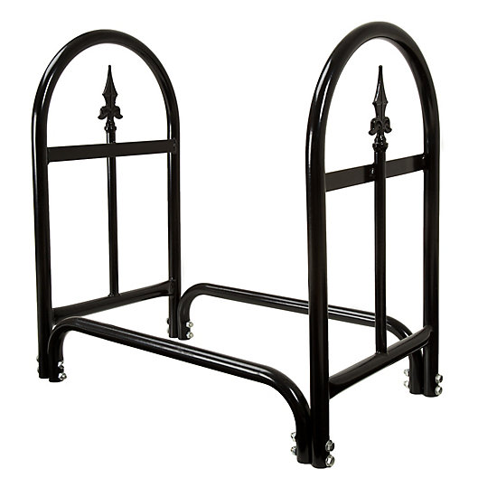 Alternate image 1 for Pure Garden Fireplace Log Rack with Finials in Black