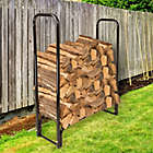 Alternate image 2 for Pure Garden 4-Foot Firewood Log Rack in Black