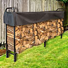 Alternate image 3 for Pure Garden 8-Foot Firewood Log Rack with Cover in Black