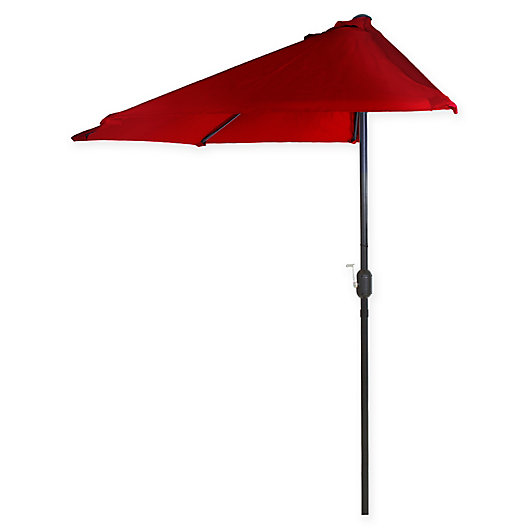 Alternate image 1 for Pure Garden 9-Foot Half Round Aluminum Market Umbrella