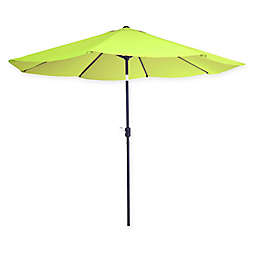 Pure Garden 10-Foot Patio Market Umbrella with Auto Tilt and Crank in Green