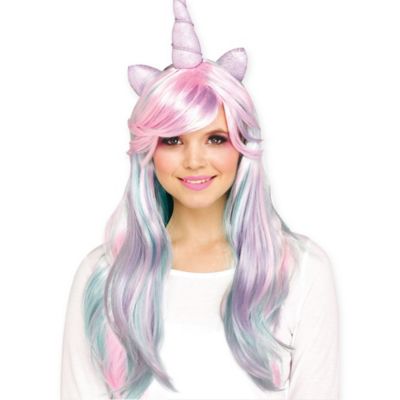 multicolor pastel wig