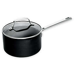 Emeril™ Essential Nonstick Hard Anodized Covered Saucepan in Black