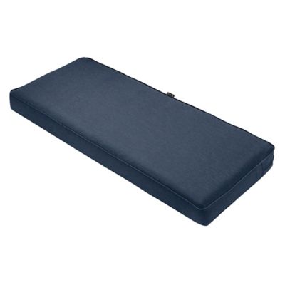 54&#34; x 18&#34; x 3&#34; Montlake Water-Resistant Patio Bench/Settee Cushion Heather Indigo Blue - Classic Accessories: Removable Cover