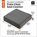 Alternate image 7 for Classic Accessories&reg; Montlake&trade; Fadesafe Square Patio Lounge Seat Cushion in Charcoal