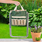 Alternate image 2 for Pure Garden Folding Stool Garden with 5-Piece Tool Set in Beige/Green