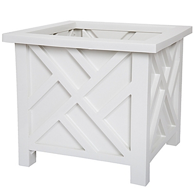 Pure Garden Box Plant Holder in White. View a larger version of this product image.