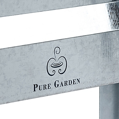 Pure Garden Hexagon Raised Garden Bed Plant Holder Kit in Silver. View a larger version of this product image.