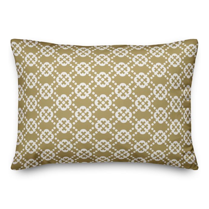 Designs Direct Floral Indoor/Outdoor Oblong Throw Pillow in Yellow