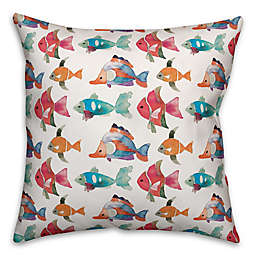 Designs Direct Fish Indoor/Outdoor Square Throw Pillow