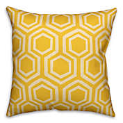 Designs Direct Lemon Geometric Indoor/Outdoor Square Throw Pillow in Yellow