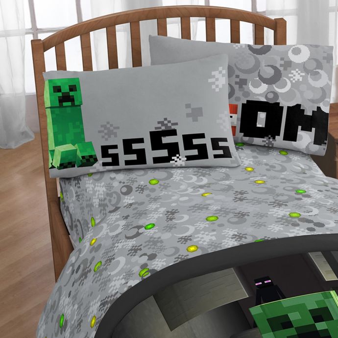 Minecraft Spawn Full Sheet Set | Bed Bath & Beyond