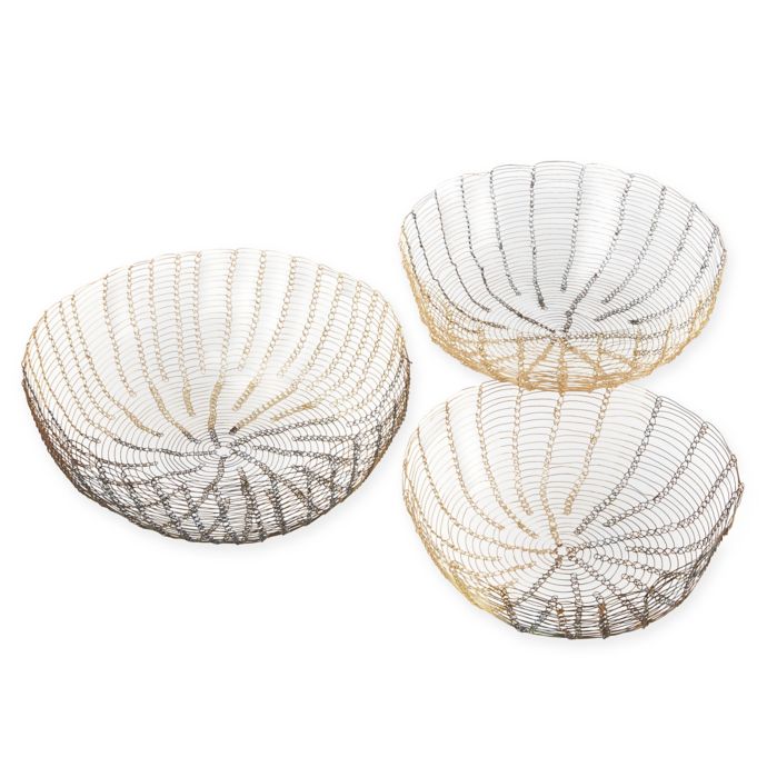Madison Park 3Piece Lawton Baskets Bed Bath & Beyond