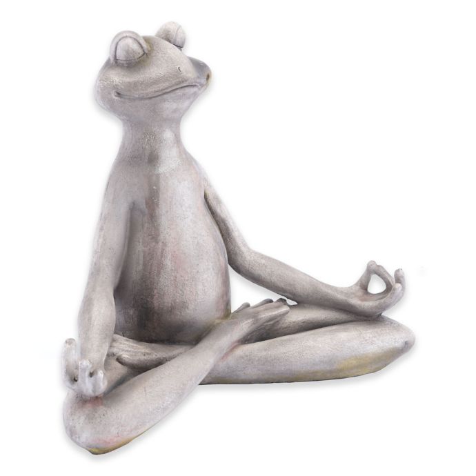 meditating frog figurine