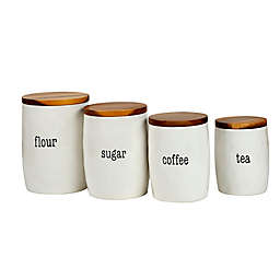 Certified International Just Words 4-Piece Canister Set