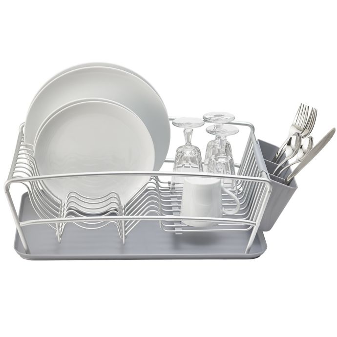 Better Houseware 3Piece Dish Rack Set in Silver Bed Bath & Beyond