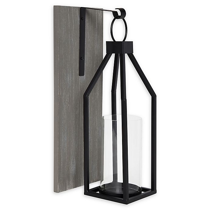 Kate And Laurel Oakly Wall Sconce Candle Holder Bed Bath Beyond - Candle Holder Wall Sconce Black