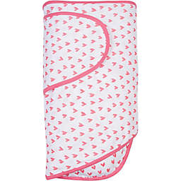 Miracle Blanket® Hearts Swaddle Blanket in Coral