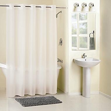 Hookless&reg; Frosty Shower Curtain in White. View a larger version of this product image.