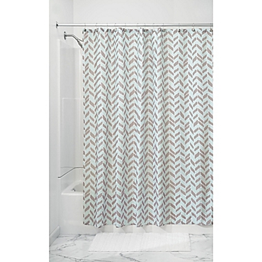 InterDesign&reg; Nora Shower Curtain in Taupe. View a larger version of this product image.