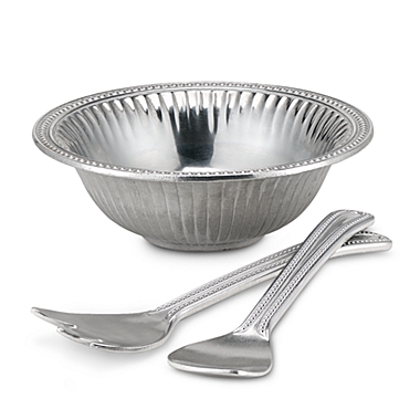 Wilton Armetale&reg; Flutes and Pearls 3-Piece Salad Set. View a larger version of this product image.