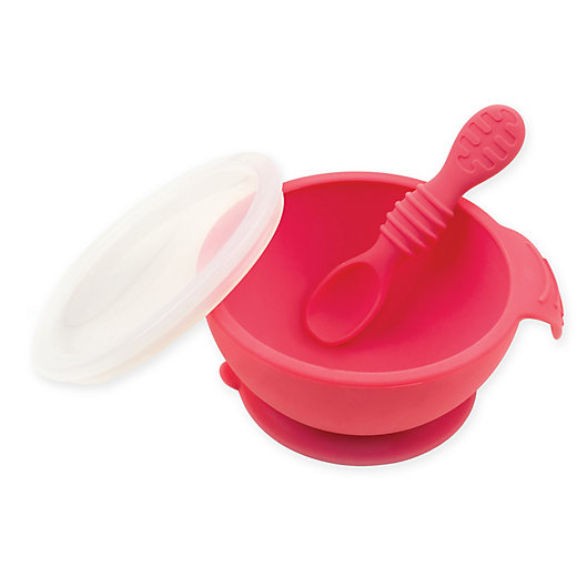 Alternate image 1 for Bumkins® Silicone First Feeding Set with Lid & Spoon