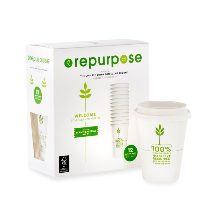 Repurpose® 12Ounce Insulated Disposable Cups (Set of 12) Bed Bath