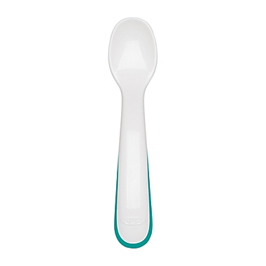 OXO Tot&reg; 4-Piece Fork and Spoon Set in Teal. View a larger version of this product image.