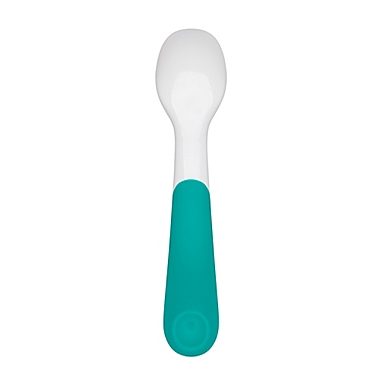 OXO Tot&reg; 4-Piece Fork and Spoon Set in Teal. View a larger version of this product image.