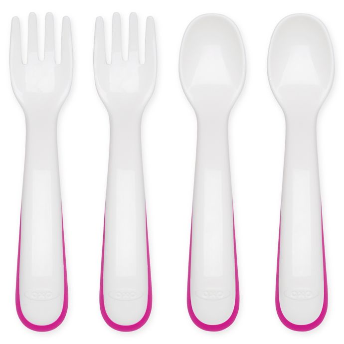 OXO TotÂ® 4-Piece Fork and Spoon Set | Bed Bath and Beyond Canada