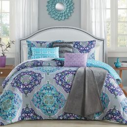 Grey Comforter With Purple Accents Bed Bath Beyond