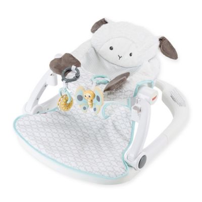 Fisher-Price&reg; Lamb Sit-Me-Up Floor Seat with Tray in White/Teal