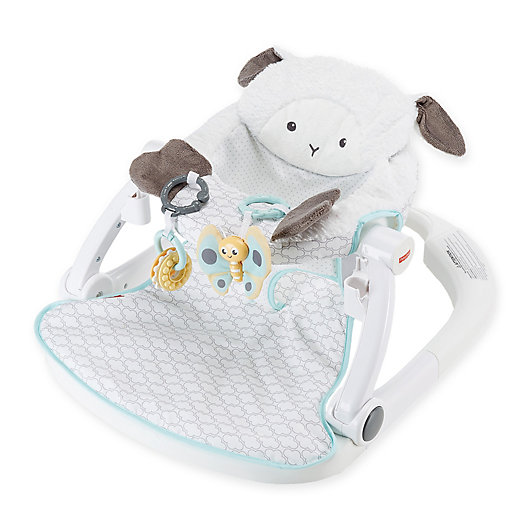 Alternate image 1 for Fisher-Price® Lamb Sit-Me-Up Floor Seat with Tray in White/Teal