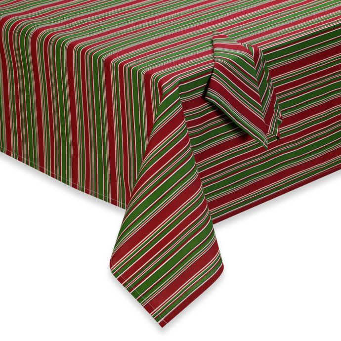 Candy Cane Stripe Laminated Fabric Tablecloth Bed Bath and Beyond Canada