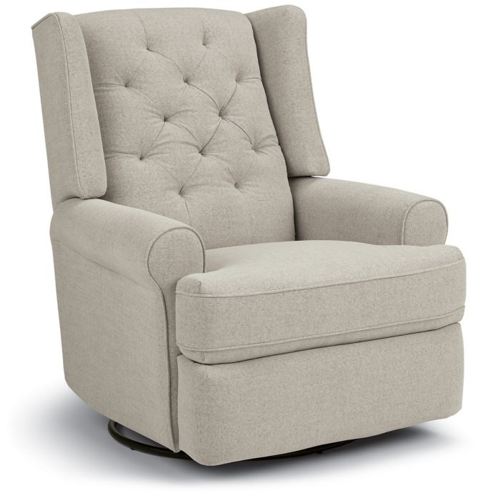 Storytime Series Finley Swivel Glider Recliner In Stone Bed Bath