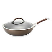 Circulon&reg; Symmetry Nonstick Hard Anodized 12-Inch Covered Essential Pan in Chocolate