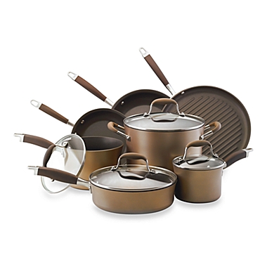 Anolon&reg; Advanced Bronze 11-Piece Cookware Set and Open Stock. View a larger version of this product image.
