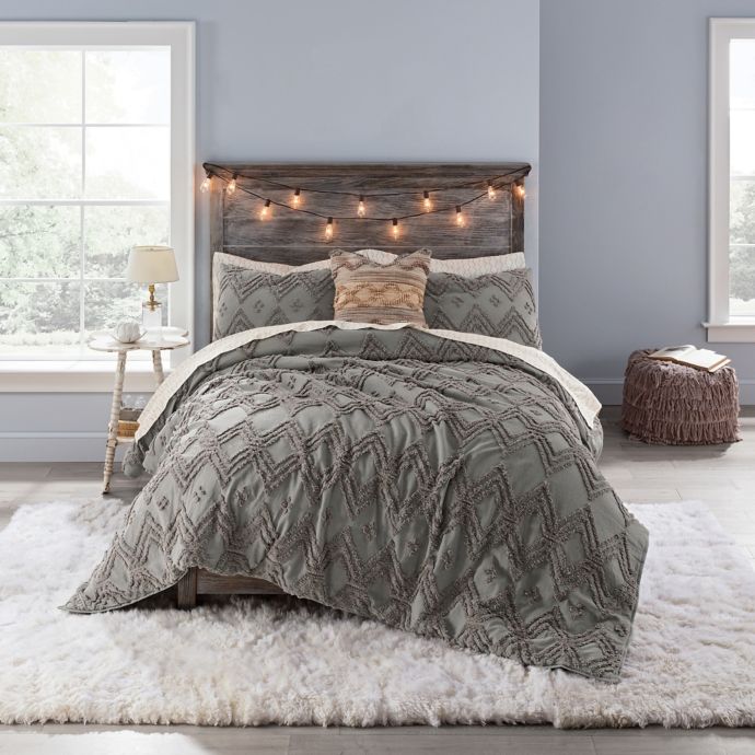 Anthology Chevron Tufted Comforter Set Bed Bath Beyond