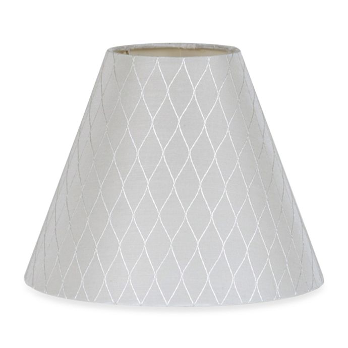 Small 9-Inch Diamond Bell Lamp Shade in White | Bed Bath ...