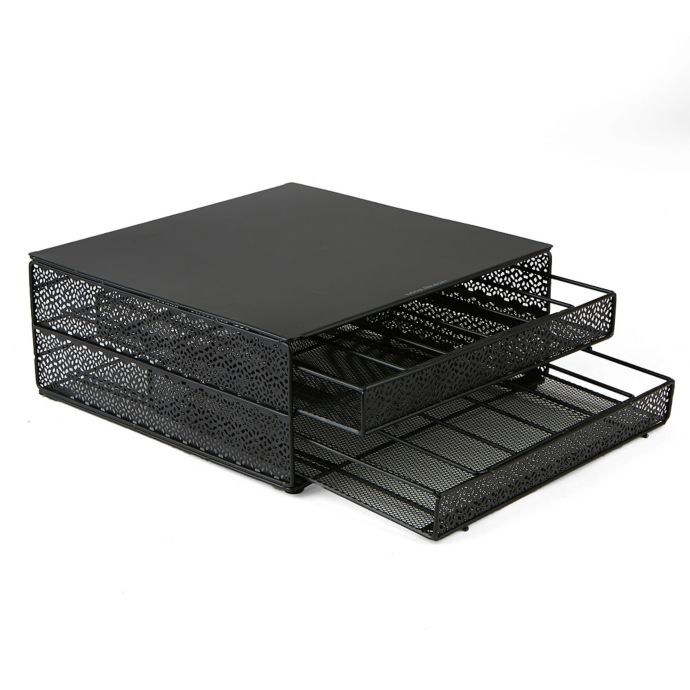 Mind Reader 72 Capacity Double K Cup Storage Drawer In Black Mesh