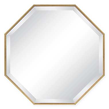 Kate and Laurel Rhodes Octagon 25-Inch Wall Mirror in Gold. View a larger version of this product image.