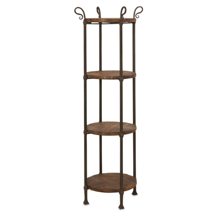 Three-Tier Round Metal Shelving Unit | Bed Bath & Beyond