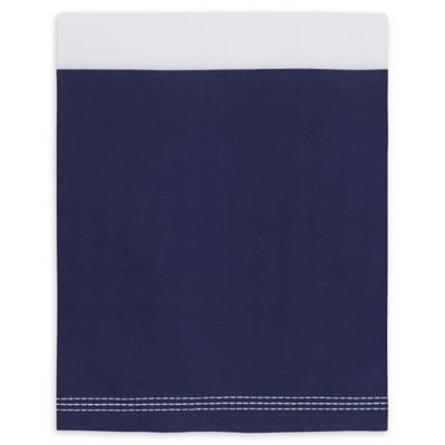 navy blue crib skirt