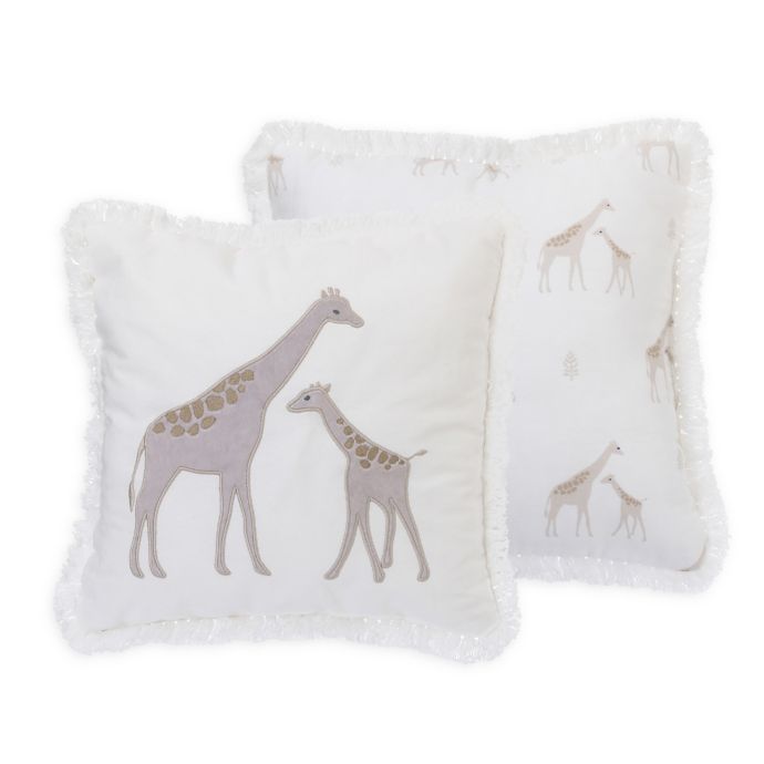 Nojo Serendipity Mix And Match Giraffe Throw Pillow In Ivory